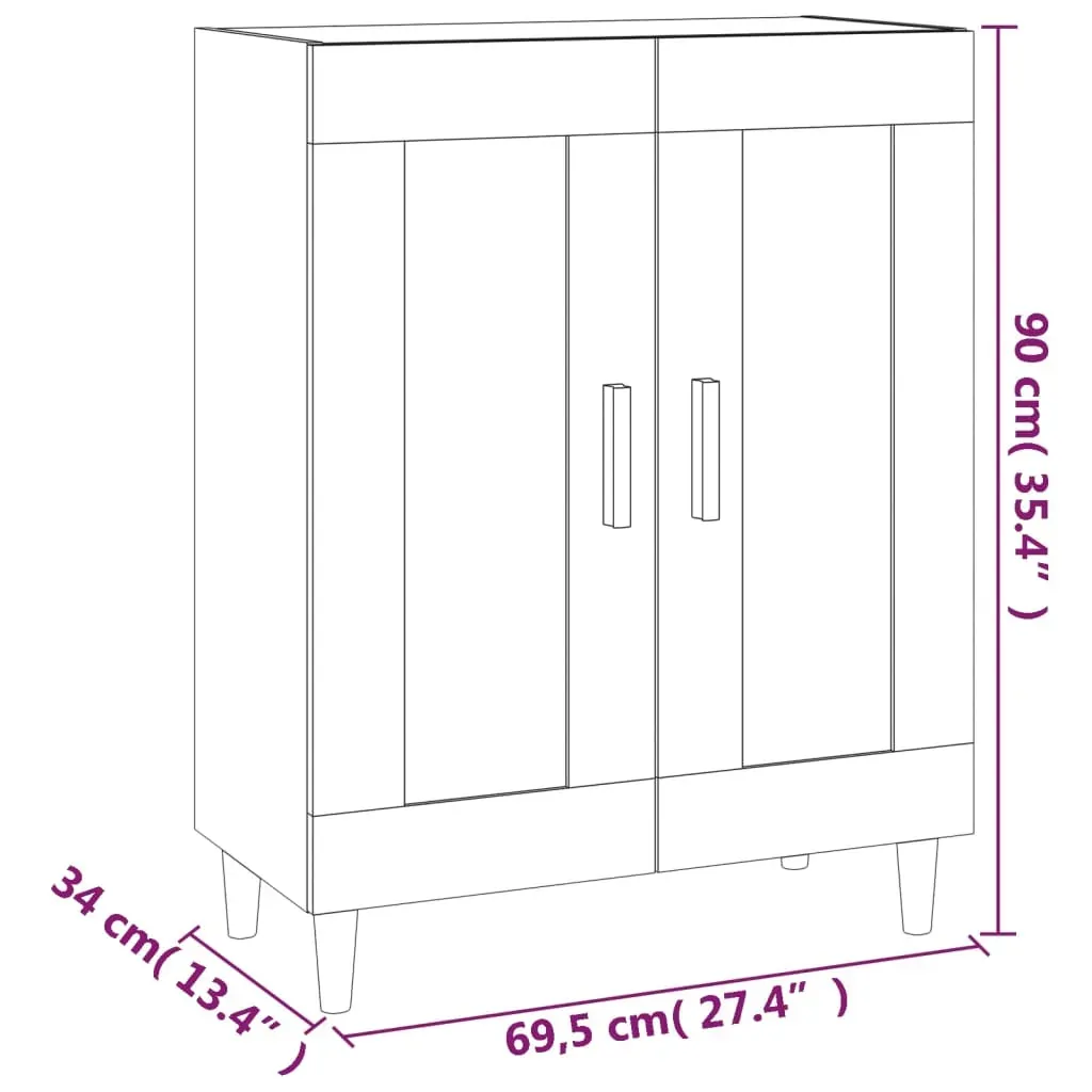 Sideboard 69.5x34x90 cm Engineered Wood Price