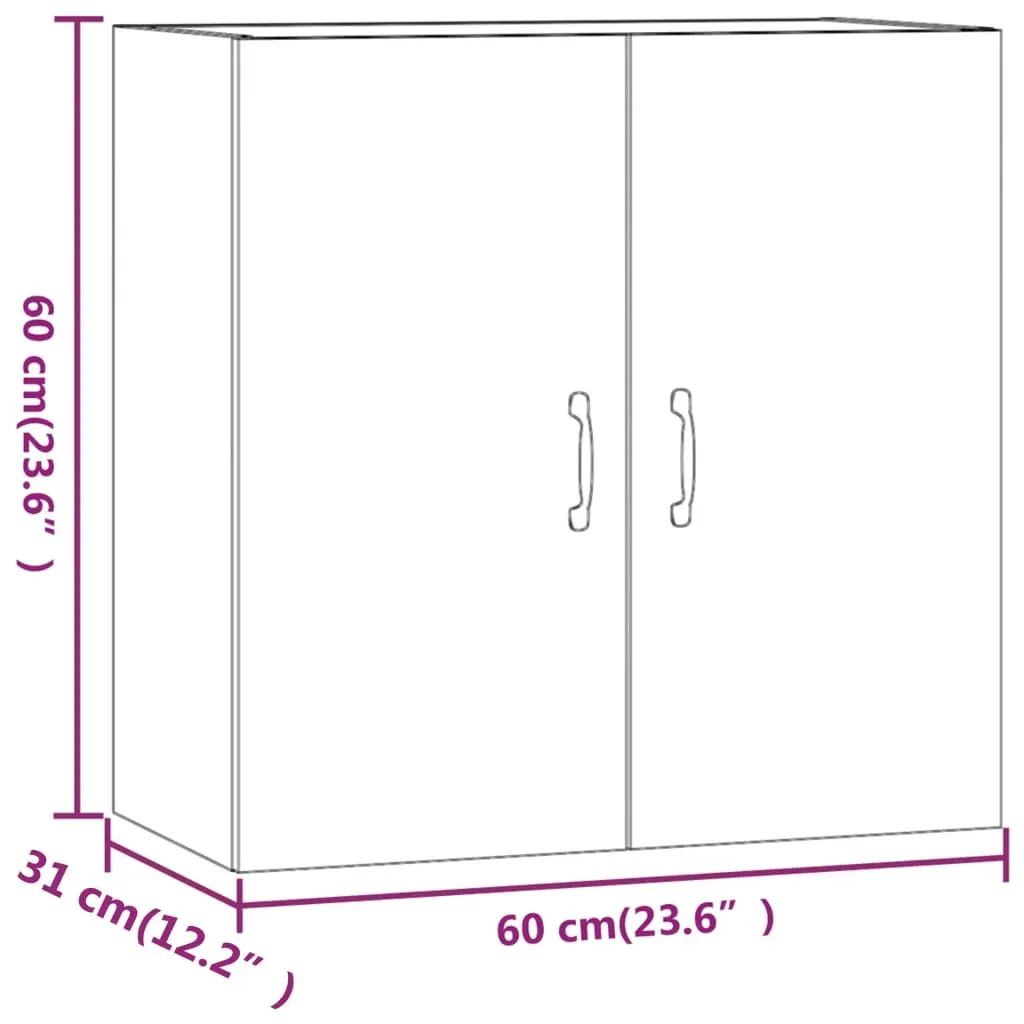 Wall Cabinet 60x31x60 cm Engineered Wood Price