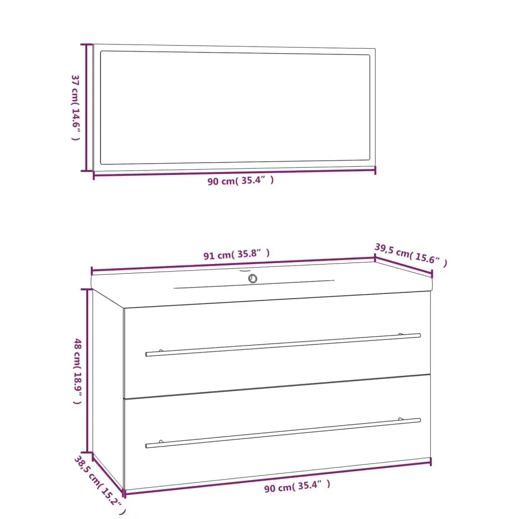 3 Piece Bathroom Furniture Set Price