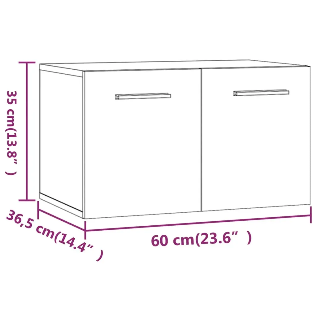 Wall Cabinet 60x36.5x35 cm Engineered Wood Price