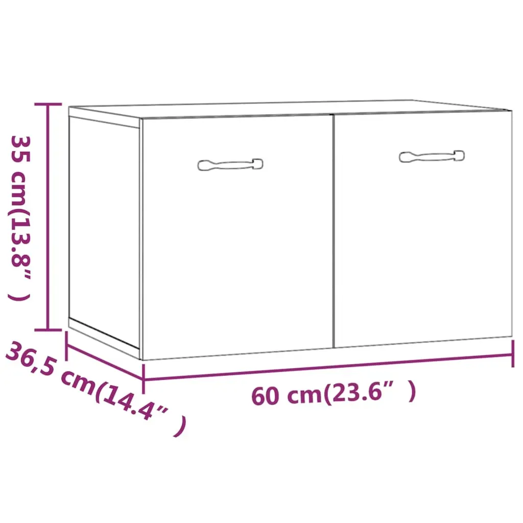Wall Cabinet 60x36.5x35 cm Engineered Wood Price