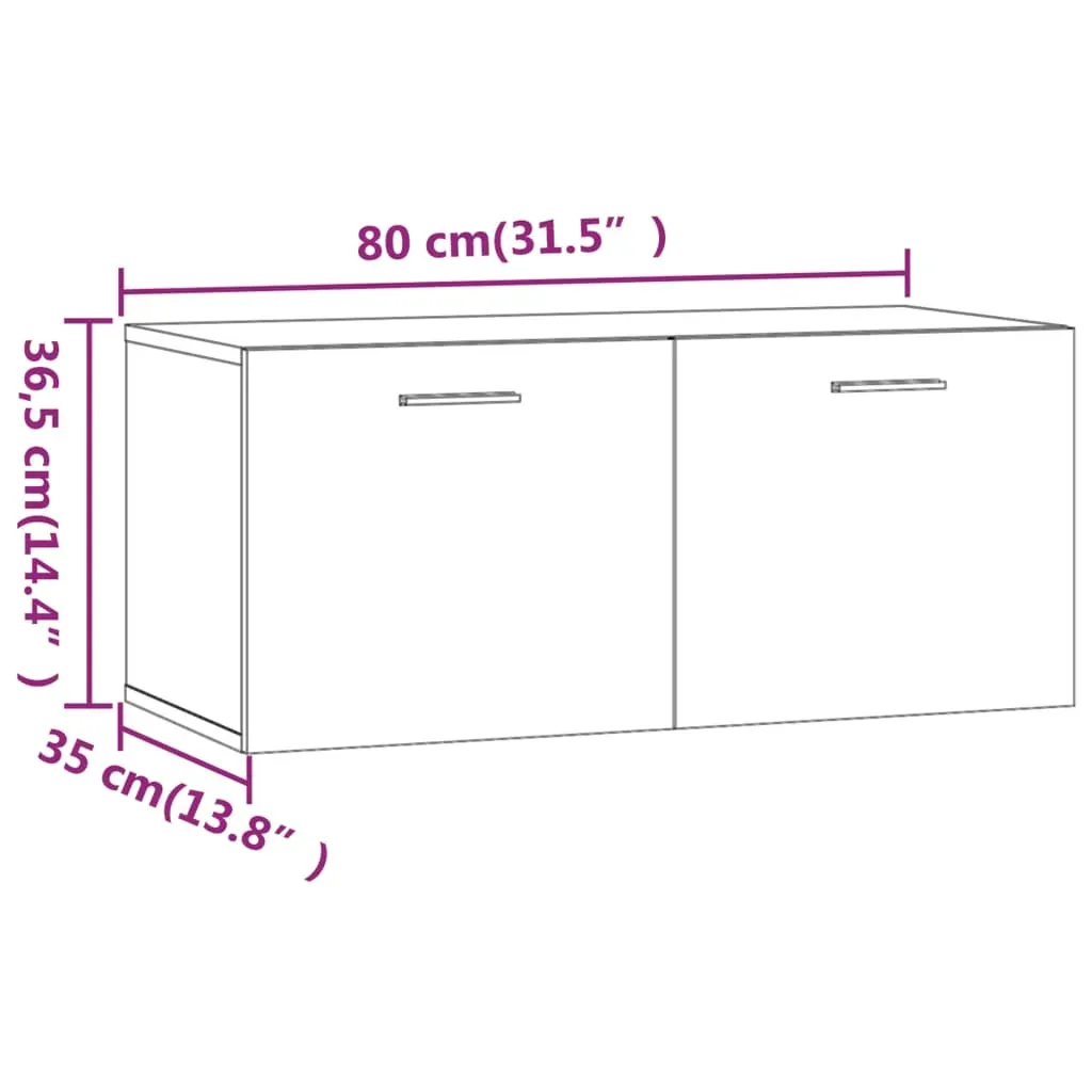 Wall Cabinet 80x35x36.5 cm Engineered Wood Price