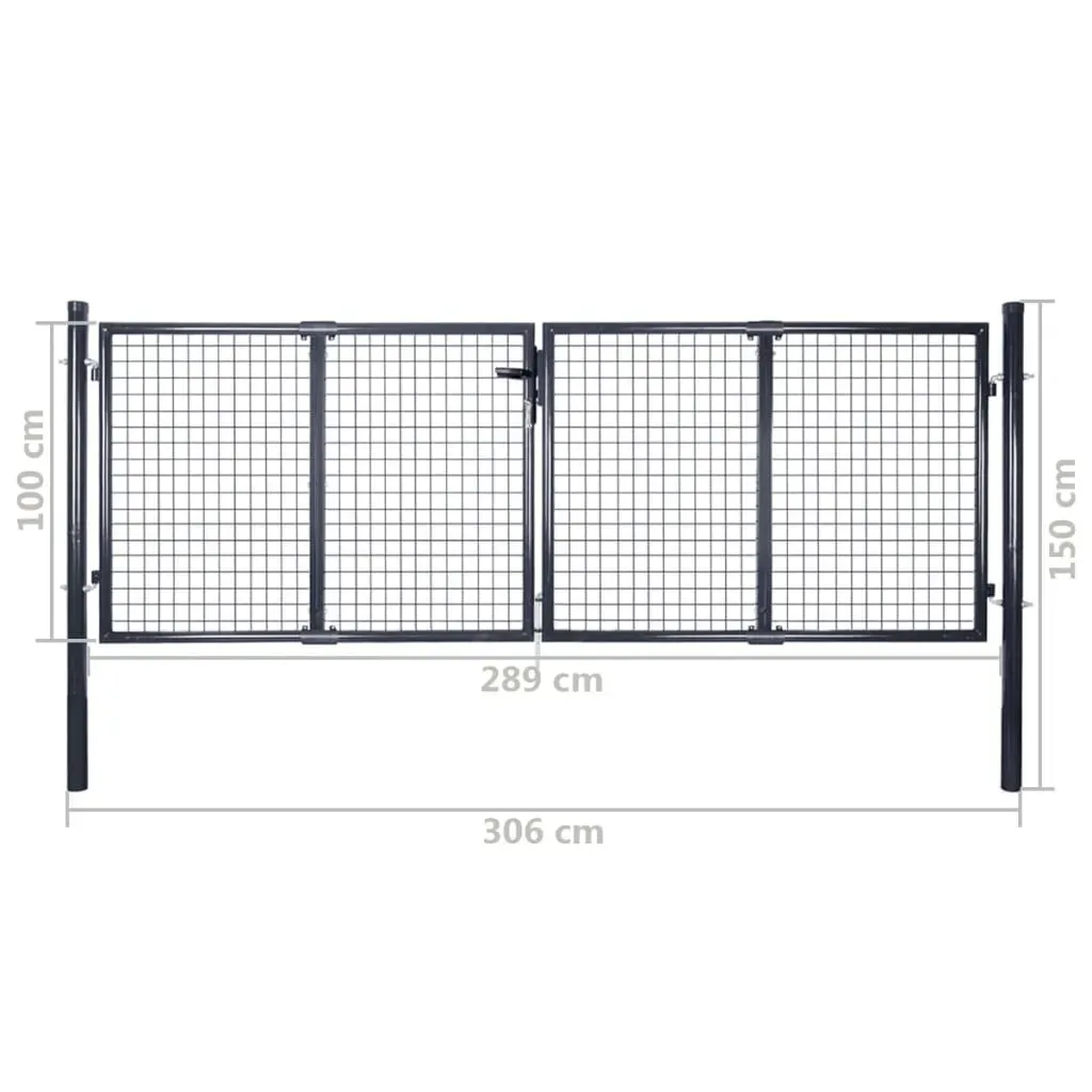 Mesh Garden Gate Galvanised Steel Grey Price