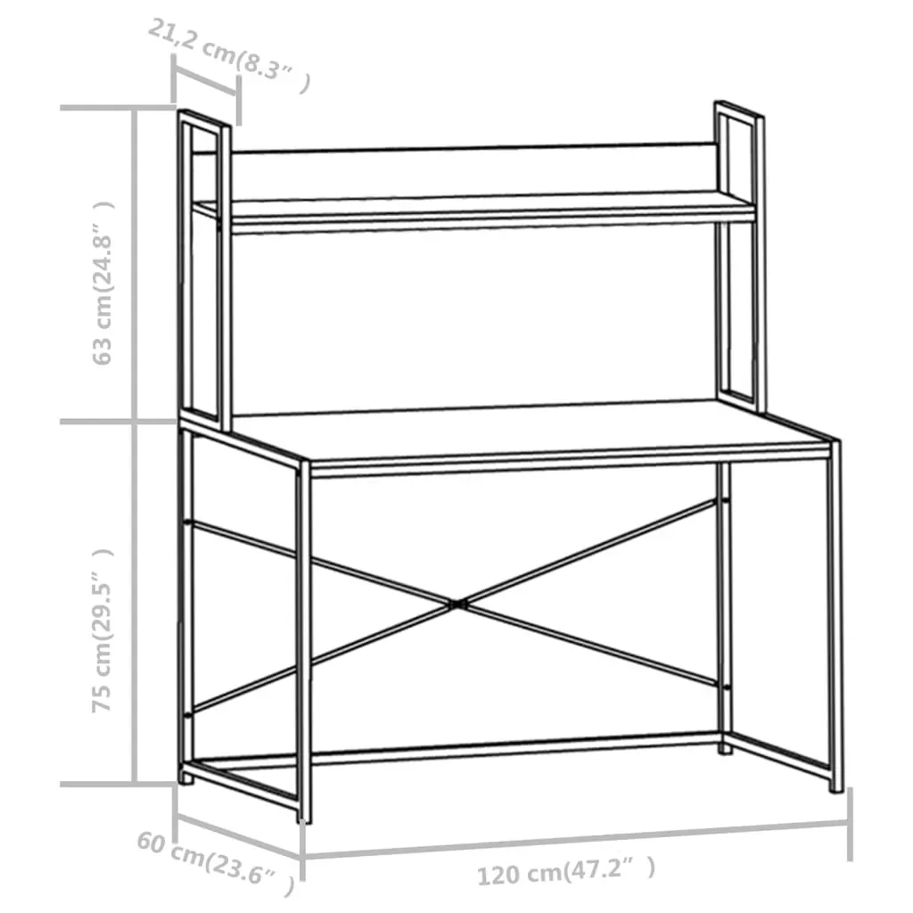 Computer Desk 120x60x138 cm Price