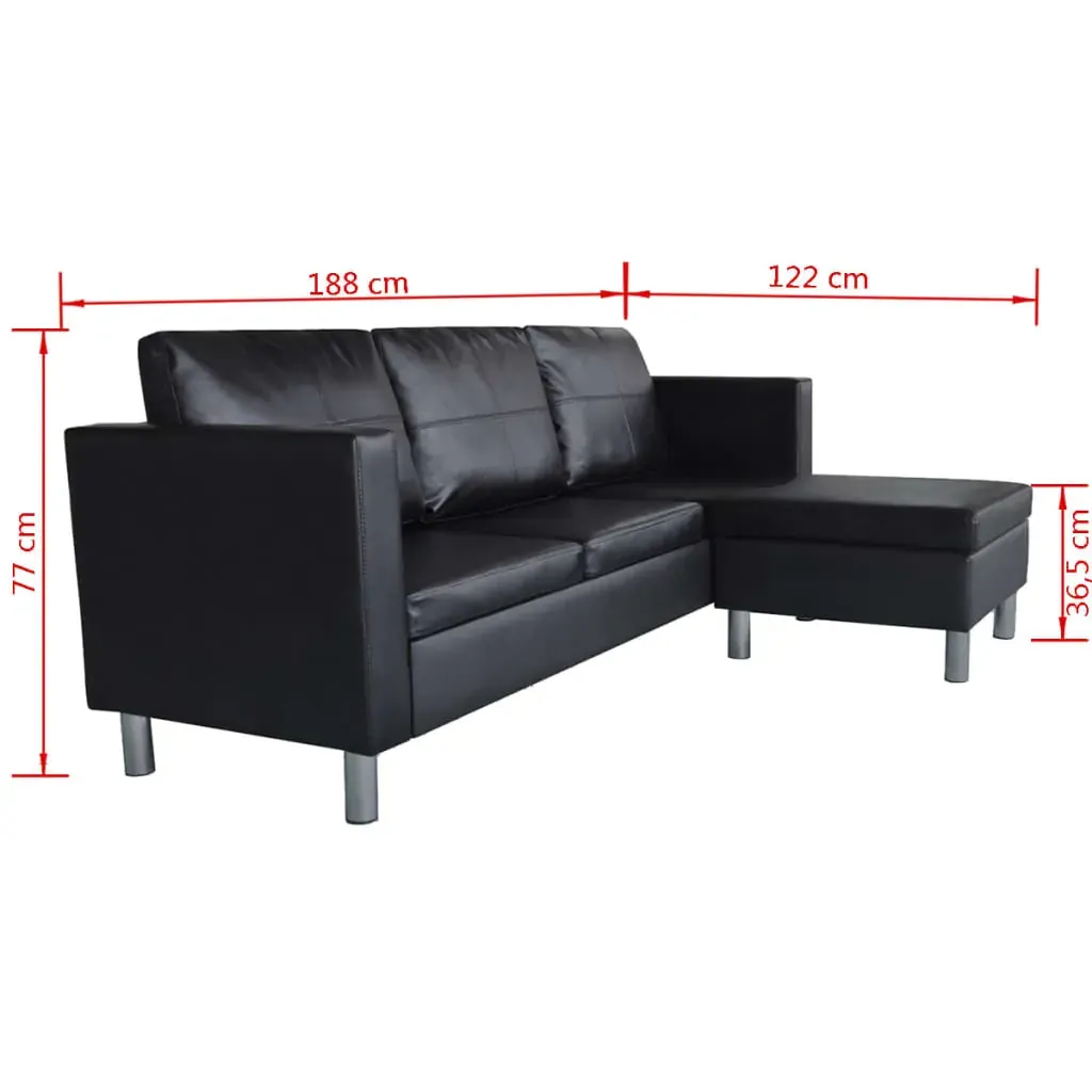 Angola Sectional Sofa 3-Seater Artificial Leather Price