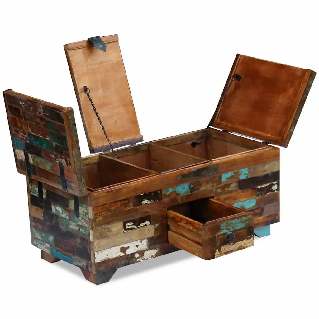 Coffee Table Box Chest Solid Reclaimed Wood 80x40x35 cm Price