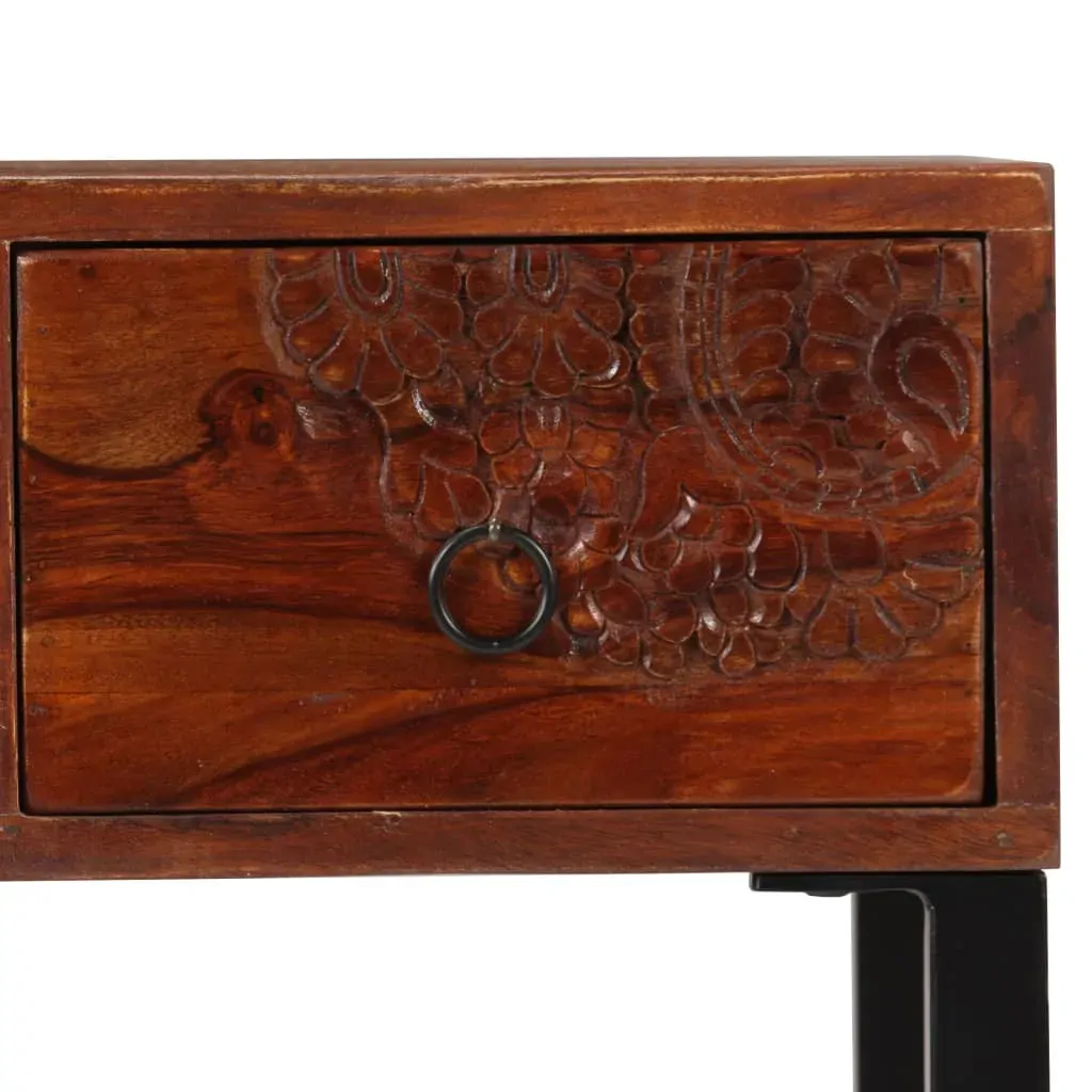 Desk Solid Sheesham Wood and Real Leather 117x50x76 cm Price