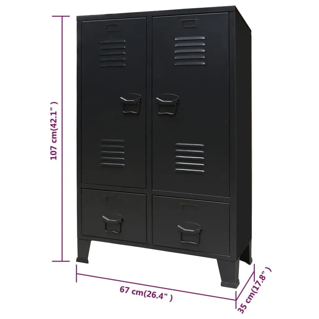 Wardrobe Metal Industrial Style 67x35x107 cm Price