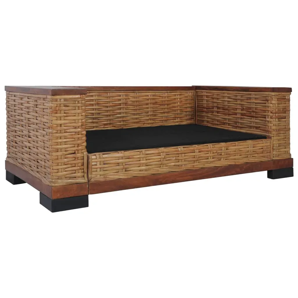 Sofa Set with Cushions Brown Natural Rattan Price