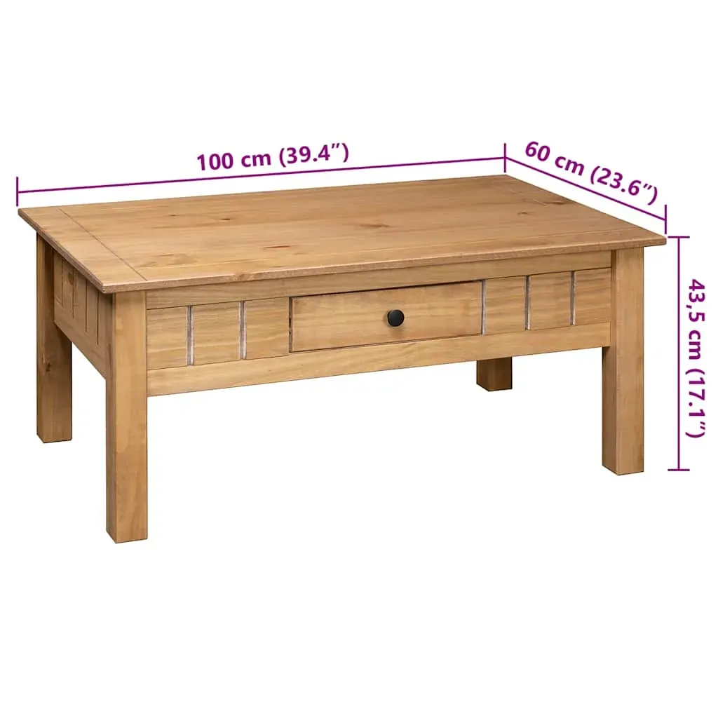 Coffee Table 100x60x45 cm Solid Pine Wood Panama Range Price