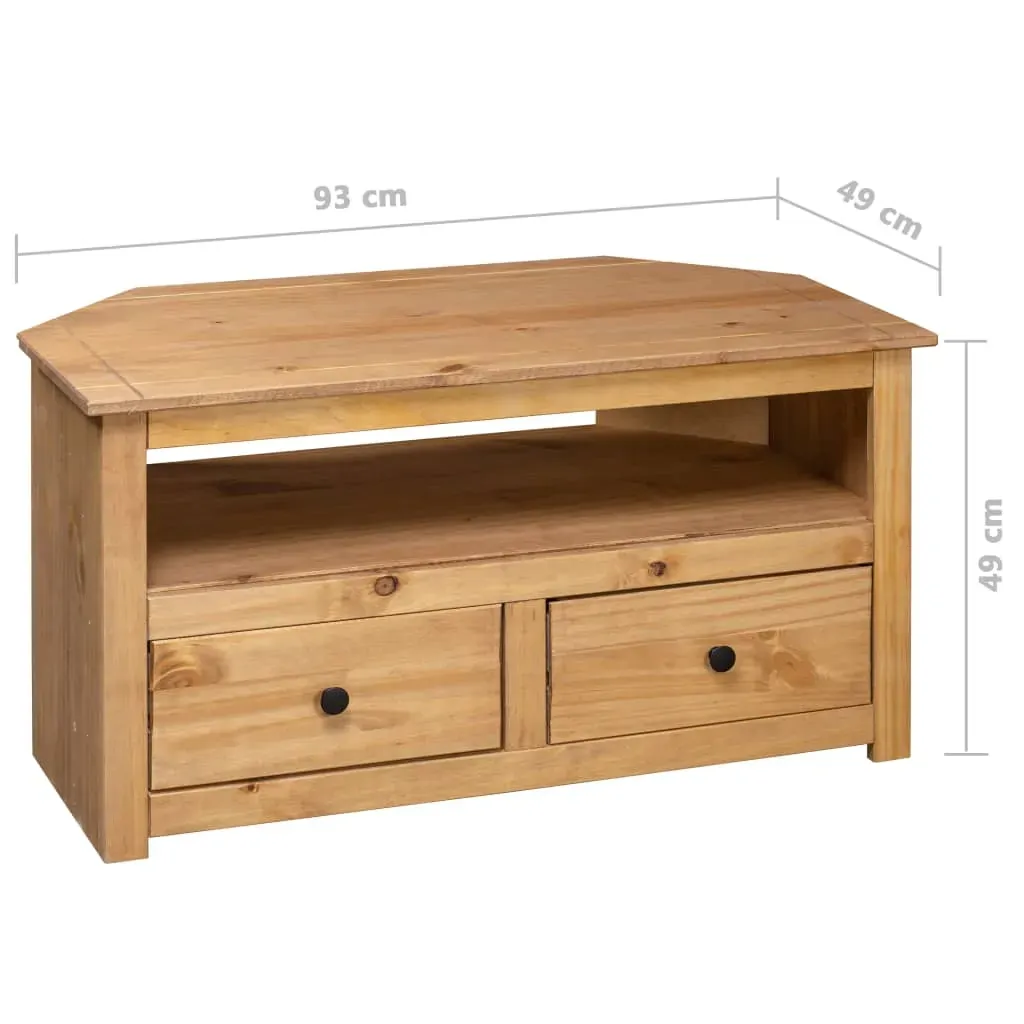 Traverse Corner TV Cabinet 93x49x49 cm Solid Pine Panama Range Price
