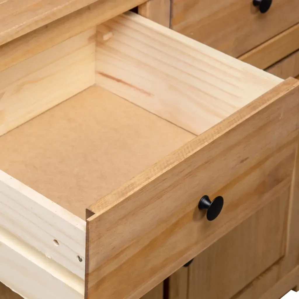 Sideboard 93x40x80 cm Solid Pinewood Panama Range Price