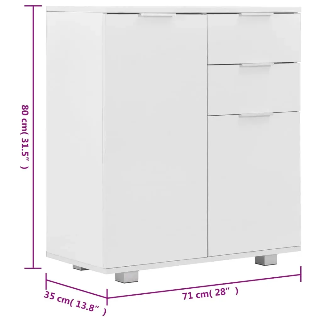 Sideboard 71x35x76 cm Engineered Wood Price