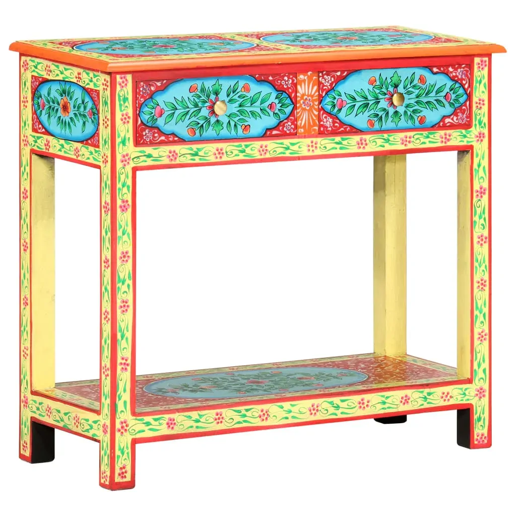 Hand Painted Console Table 80x35x75 cm Solid Mango Wood Price