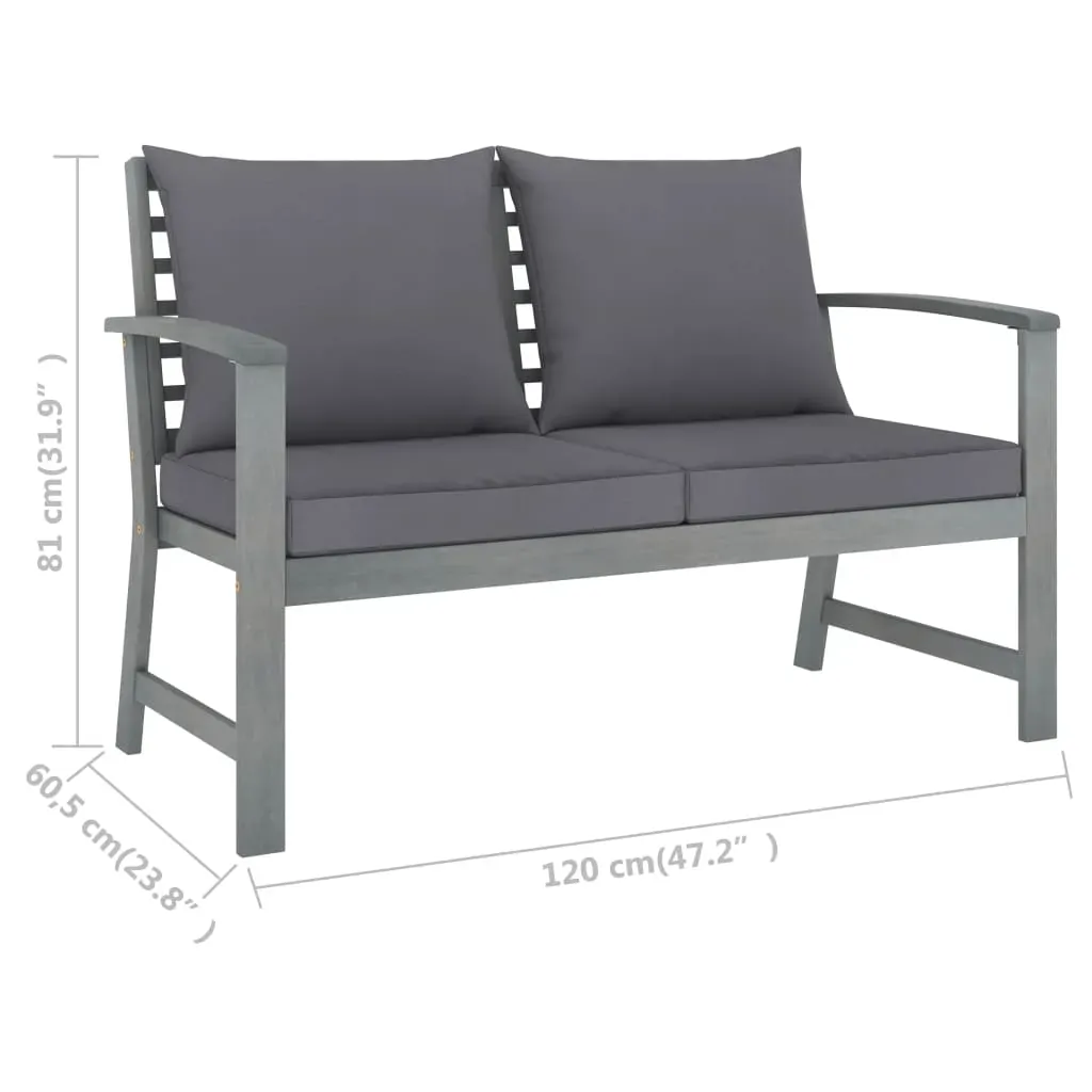 Garden Lounge Set with Cushion Solid Acacia Wood Price