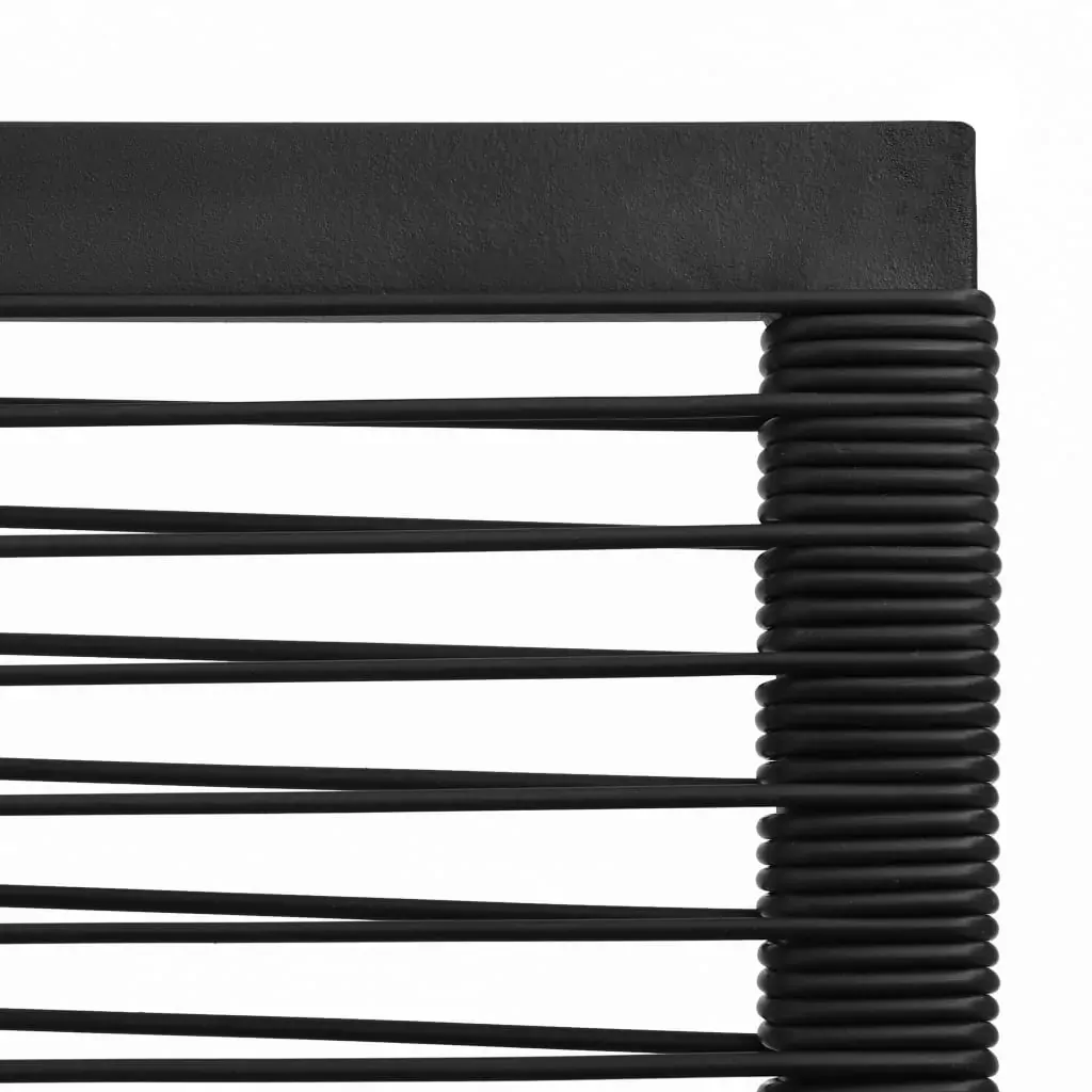 Outdoor Dining Set PVC Rattan Black Price