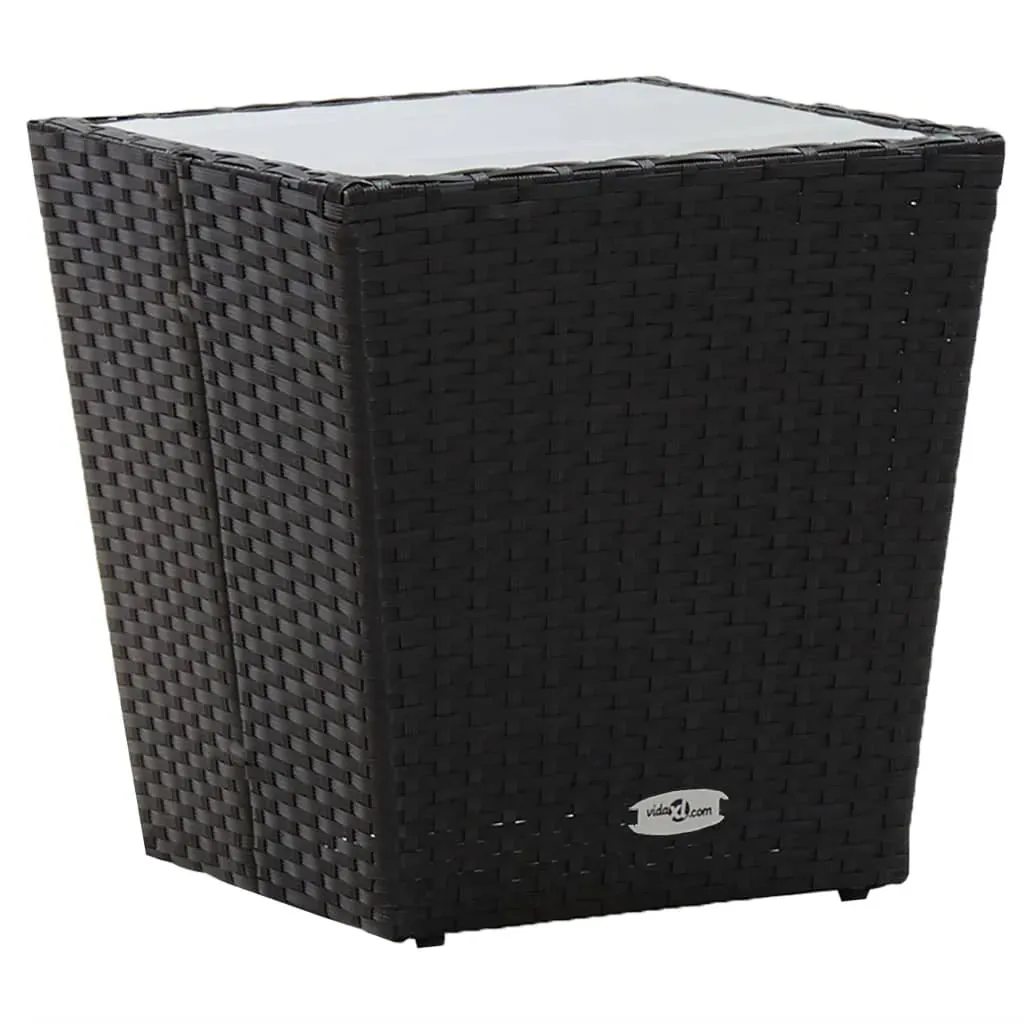Bistro Set Poly Rattan and Tempered Glass Price