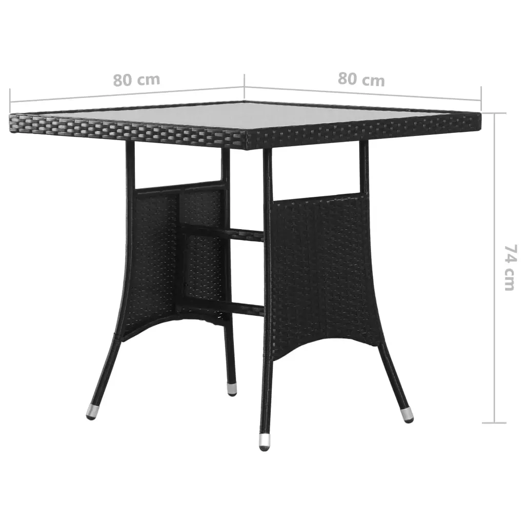 3 Piece Garden Dining Set Poly Rattan Price