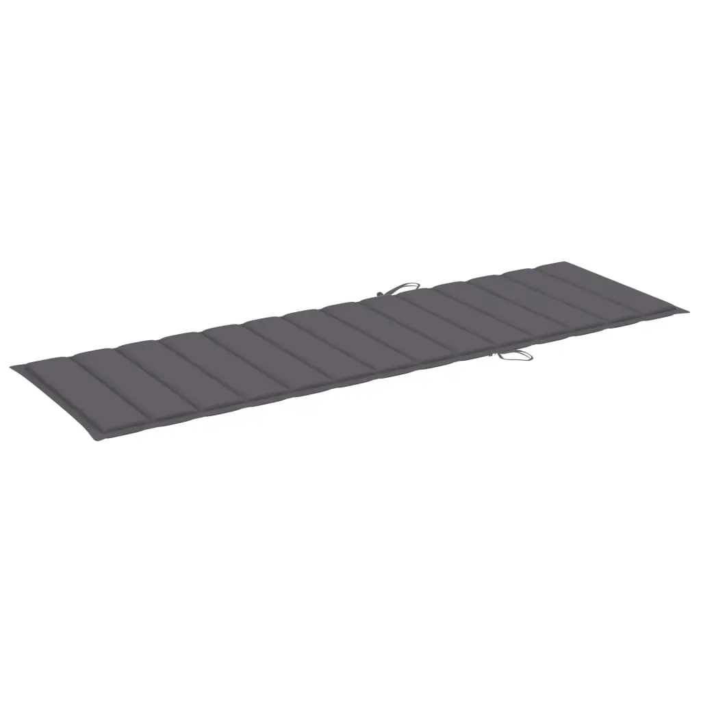 Garden Sun Lounger with Cushion Solid Acacia Wood Price