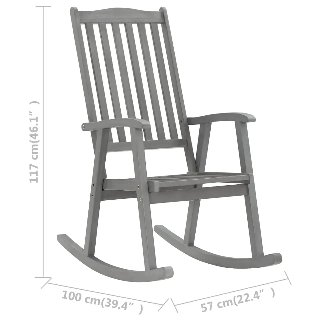 Rocking Chair with Cushions Solid Acacia Wood Price