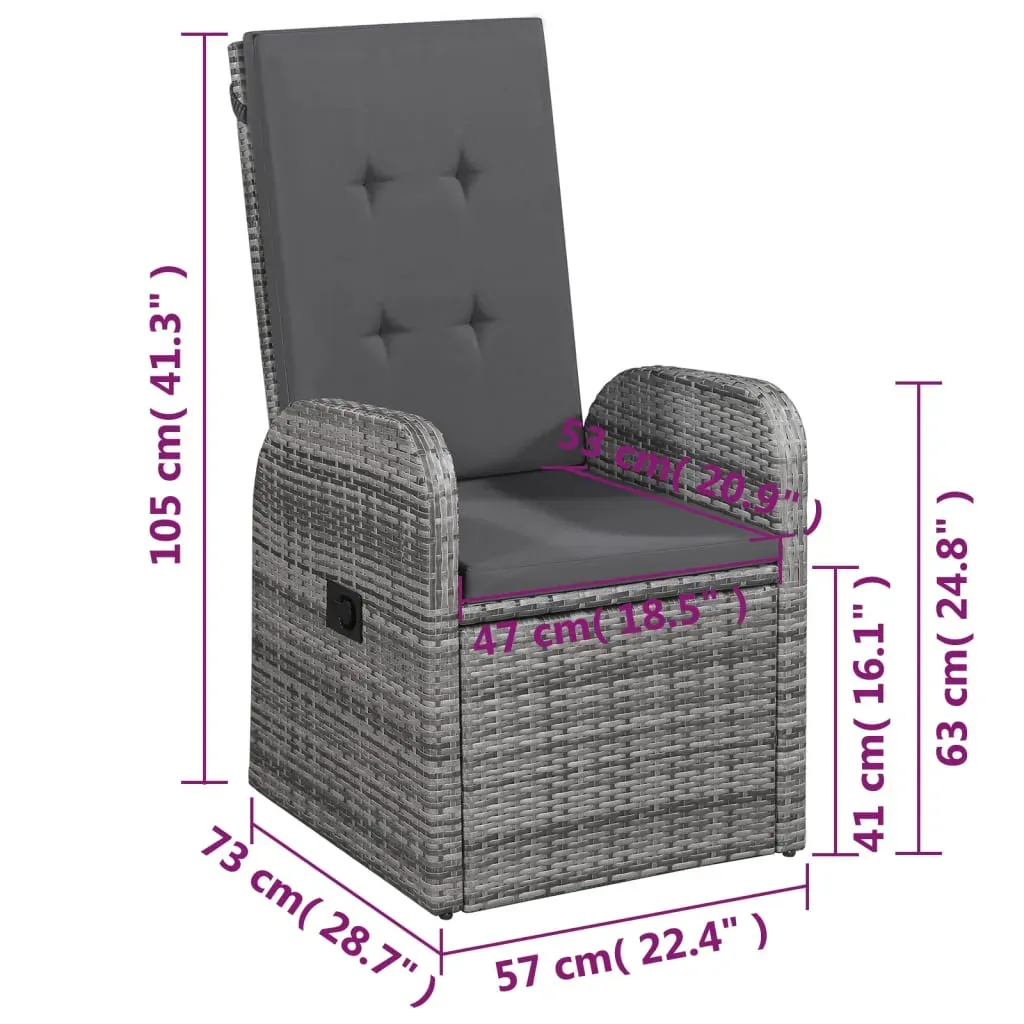 Garden Dining Set Grey Price
