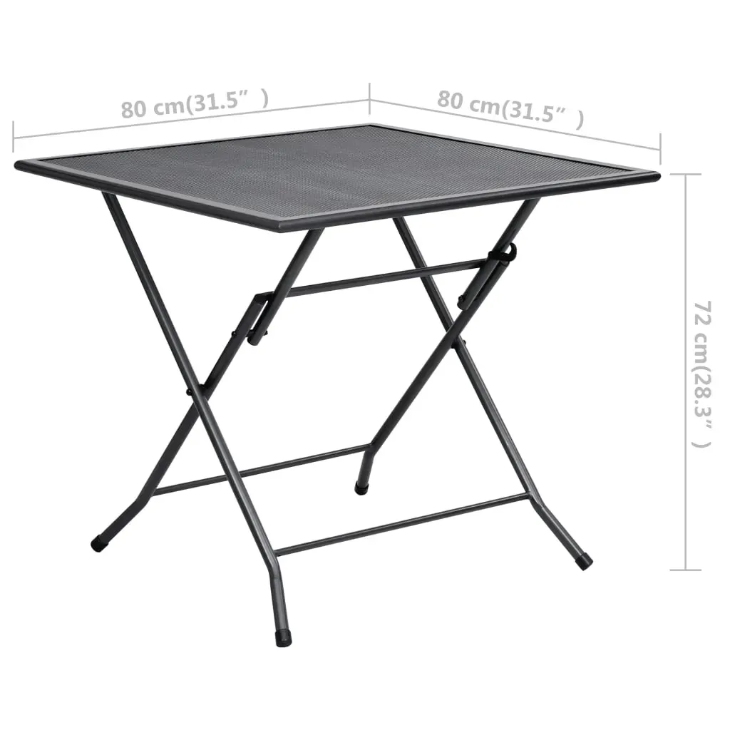 Garden Dining Set Steel Anthracite Price