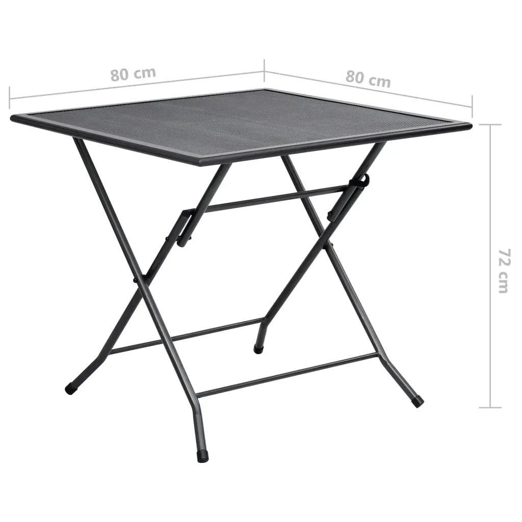 Garden Dining Set Steel Anthracite Price