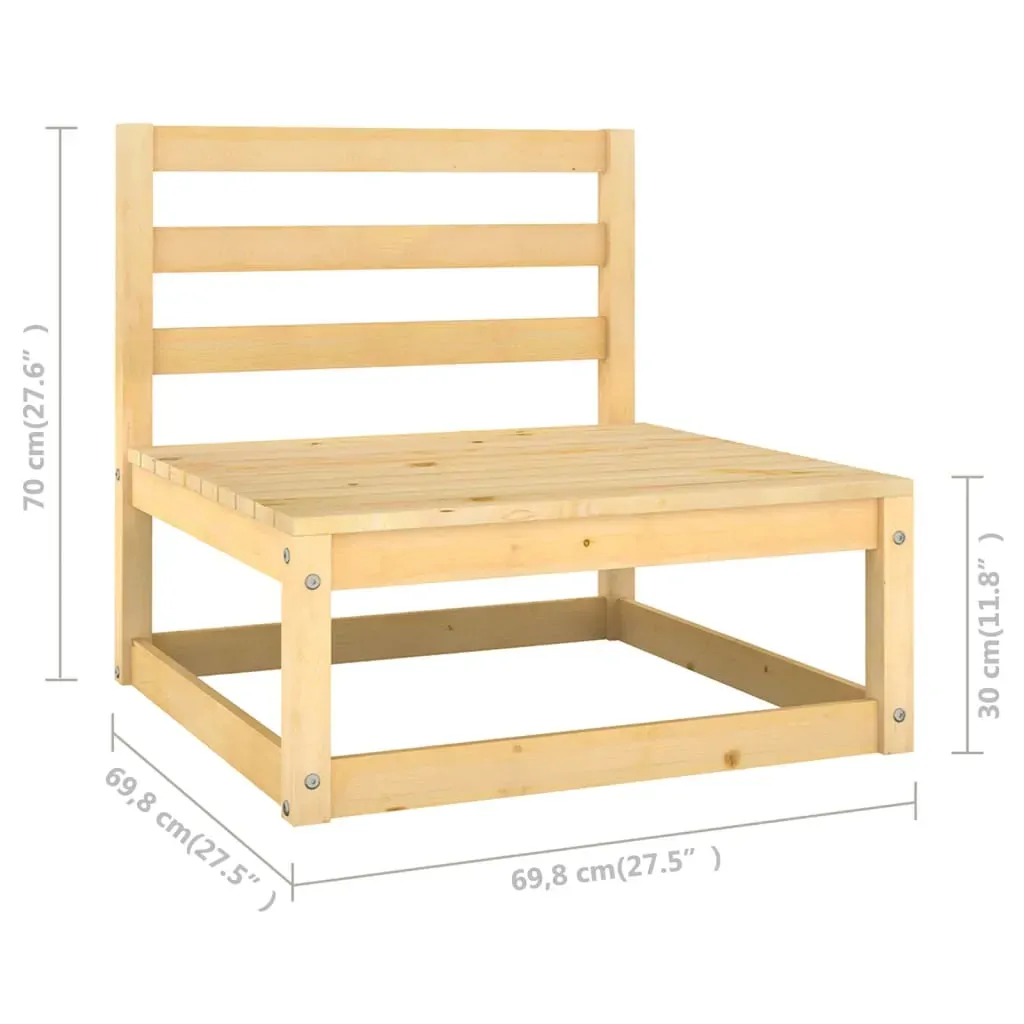 7 Piece Garden Lounge Set Solid Pinewood Price