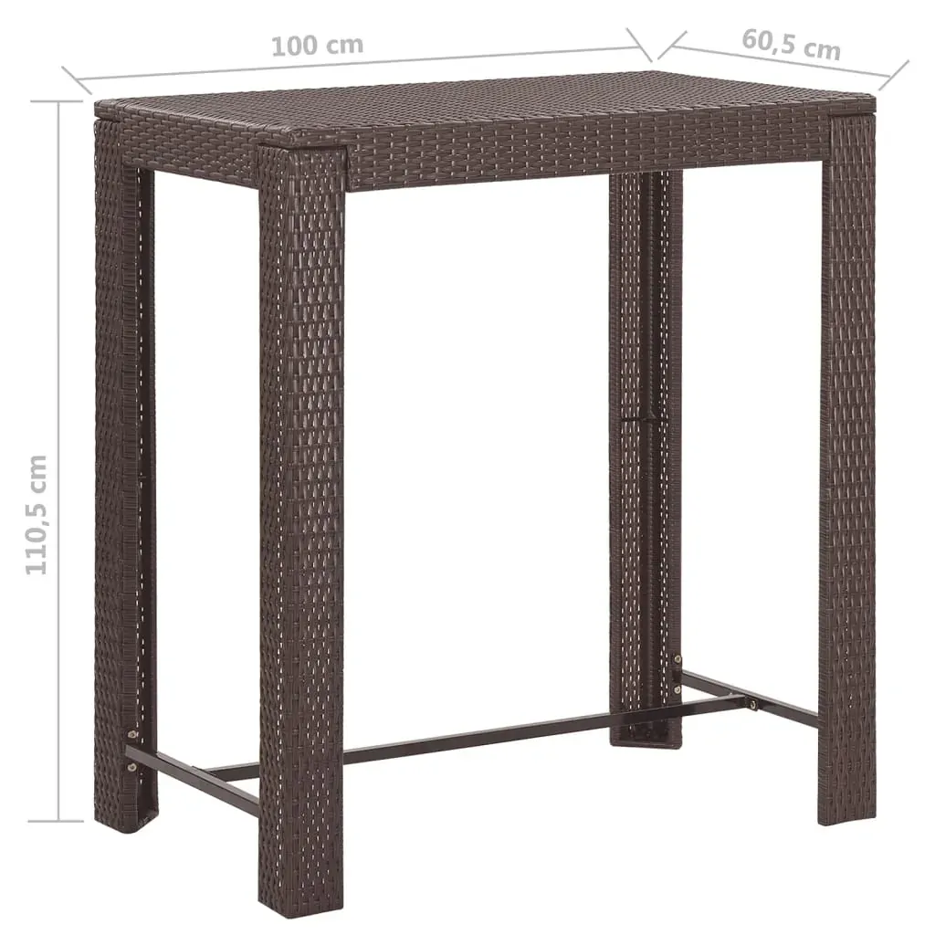 5 Piece Garden Bar Set with Cushions Poly Rattan Price