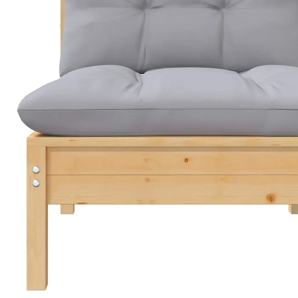 5 Piece Garden Lounge Set with Cushions Solid Pinewood Price