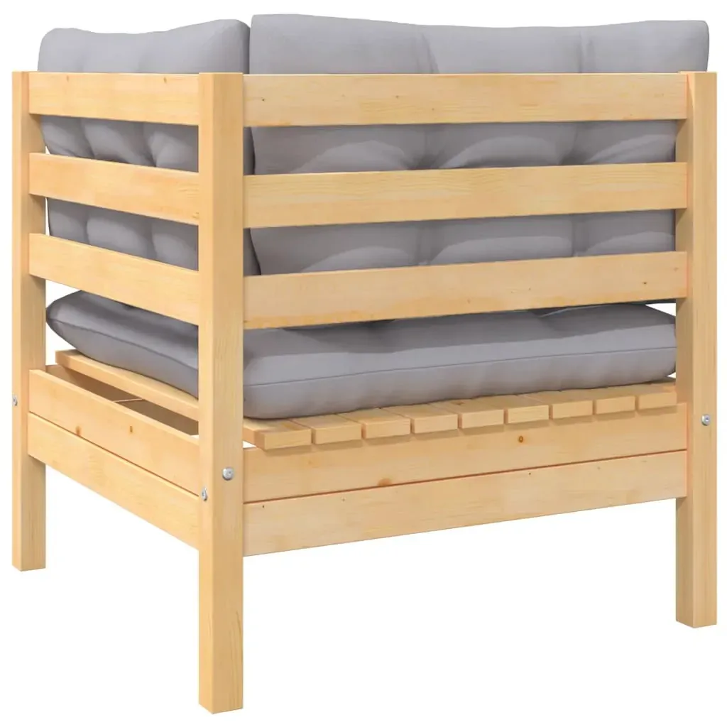 6 Piece Garden Lounge Set with Cushions Solid Pinewood Price