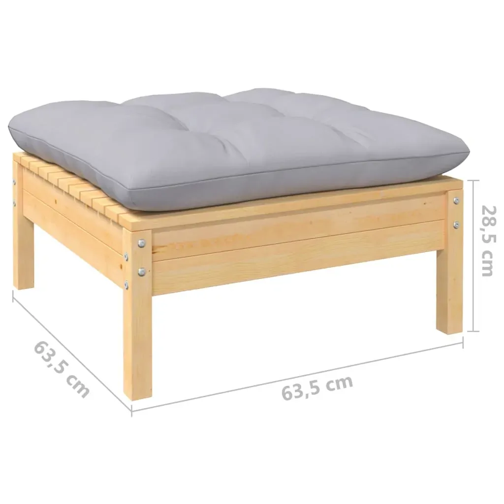 8 Piece Garden Lounge Set with Cushions Solid Pinewood Price