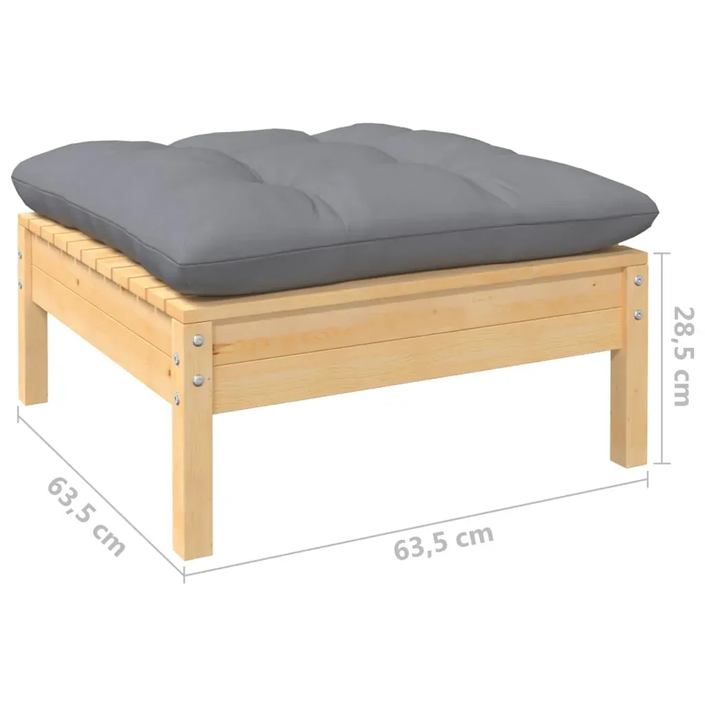 9 Piece Garden Lounge Set with Cushions Solid Pinewood Price