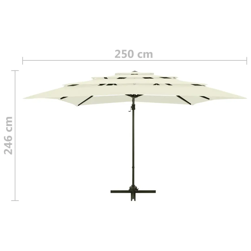 4-Tier Parasol with Aluminium Pole 250x250 cm Price