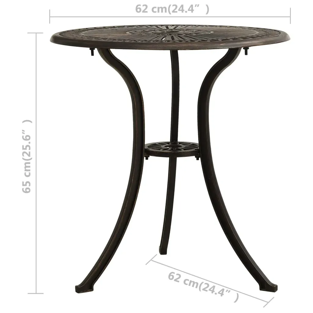 3 Piece Bistro Set Cast Aluminium Price