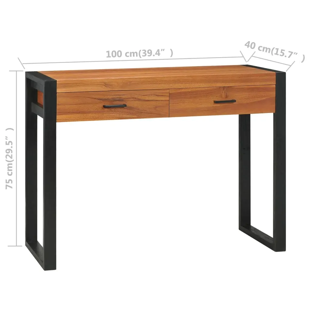 Desk with 2 Drawers Recycled Teak Wood Price