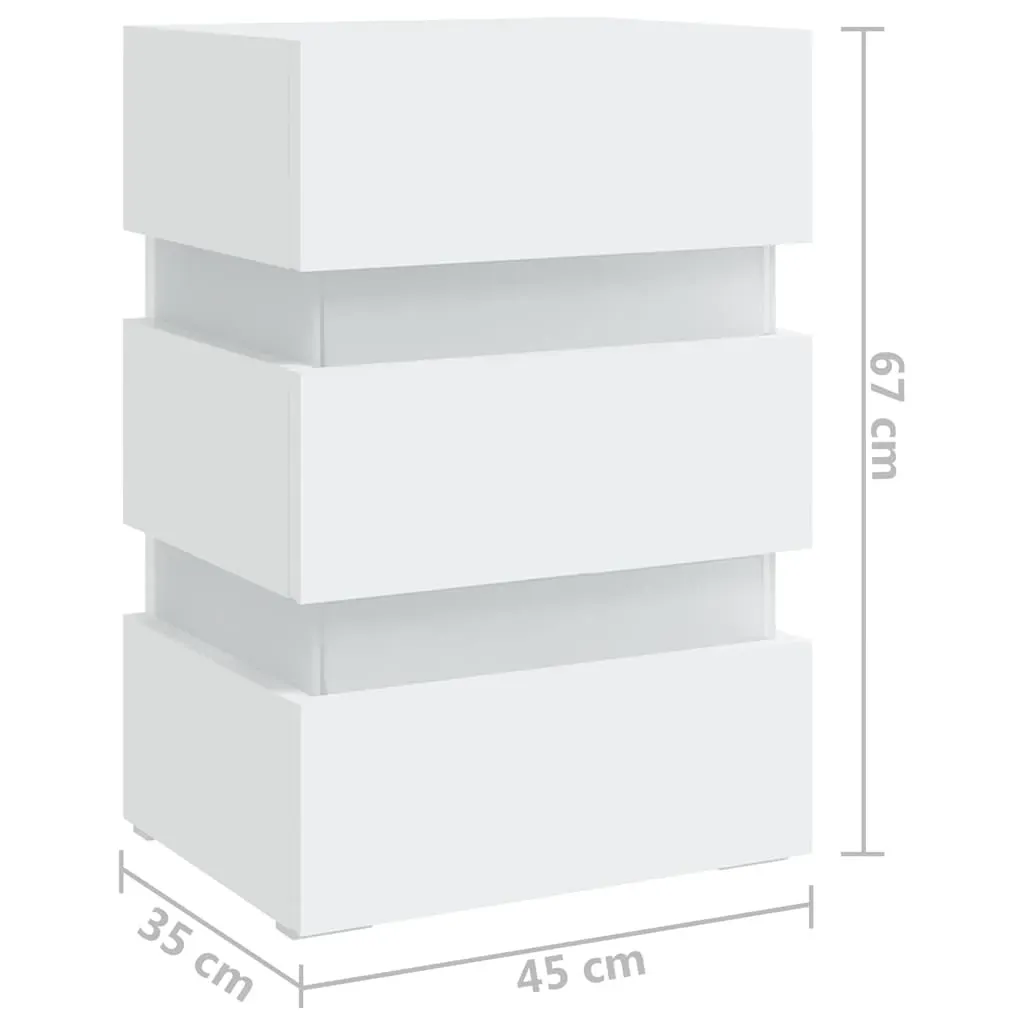 Jericho LED Bedside Cabinet 45x35x67 cm Engineered Wood Price