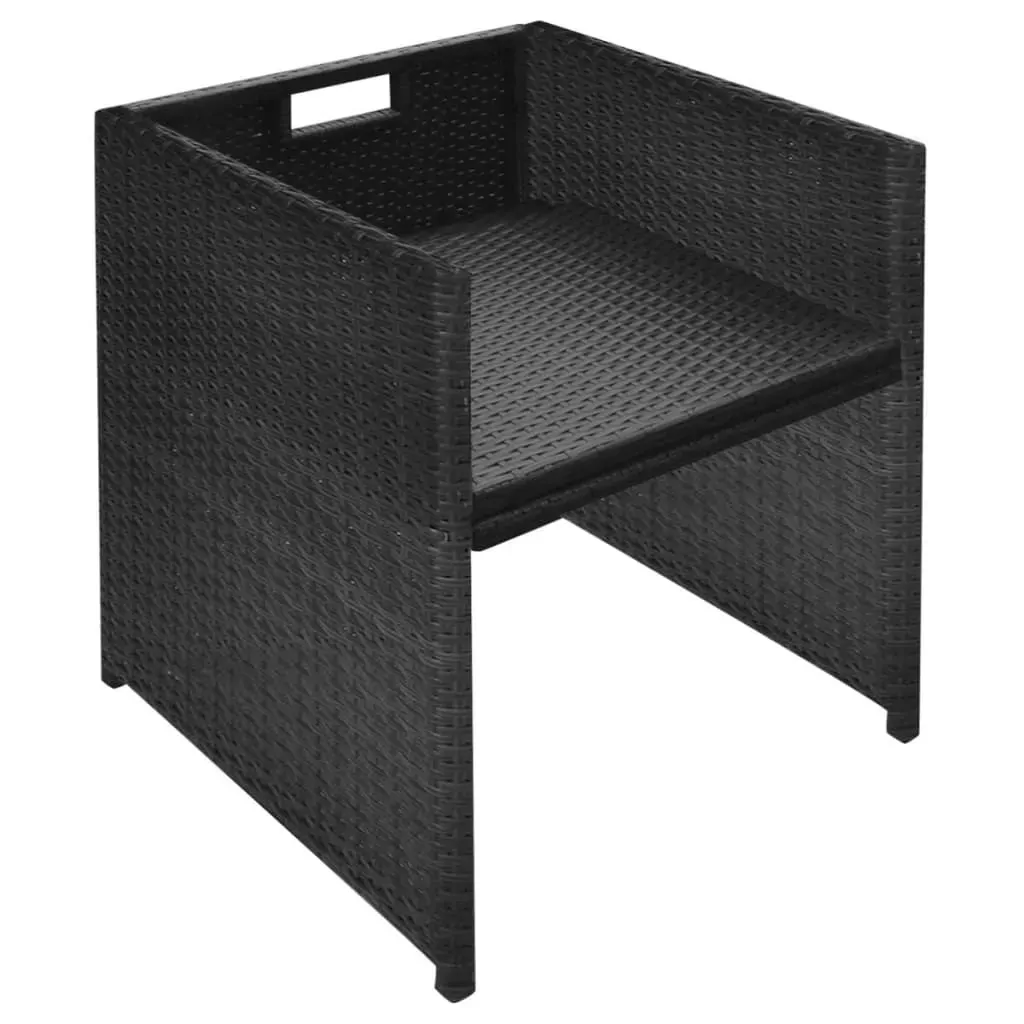 3 Piece Bistro Set with Cushions Poly Rattan Price