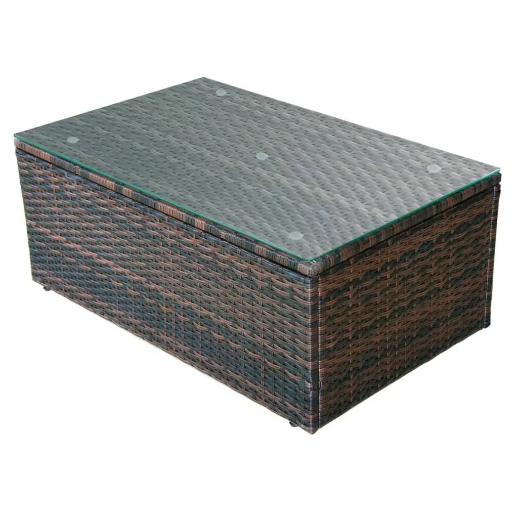4 Piece Garden Lounge Set with Cushions Poly Rattan Price