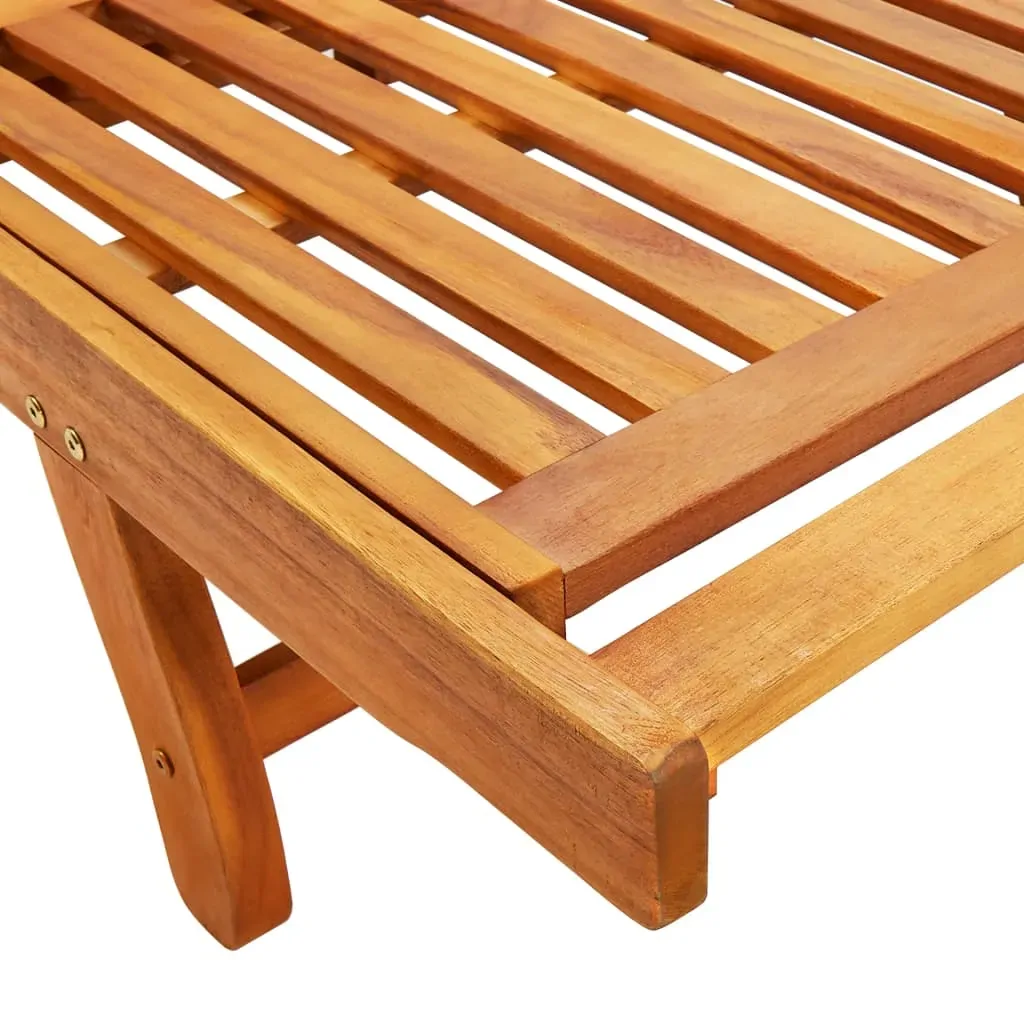 Sun Lounger Solid Acacia Wood Price
