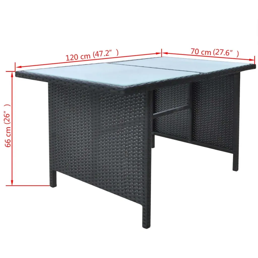 6 Piece Outdoor Dining Set with Cushions Poly Rattan Price