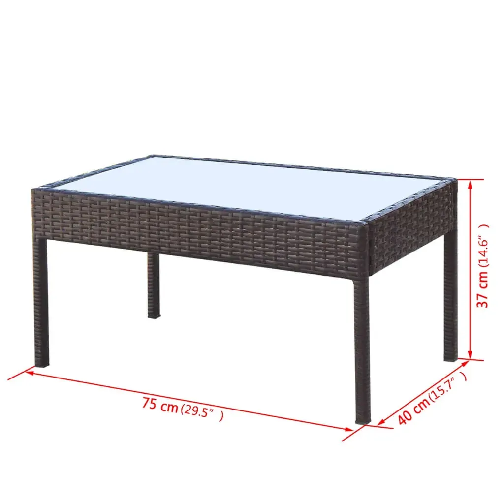 4 Piece Garden Lounge Set with Cushions Poly Rattan Price