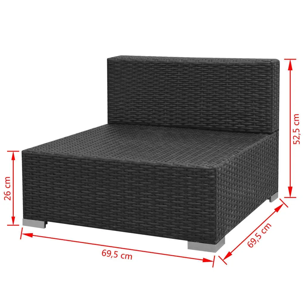 7 Piece Garden Lounge Set with Canopy Poly Rattan Price