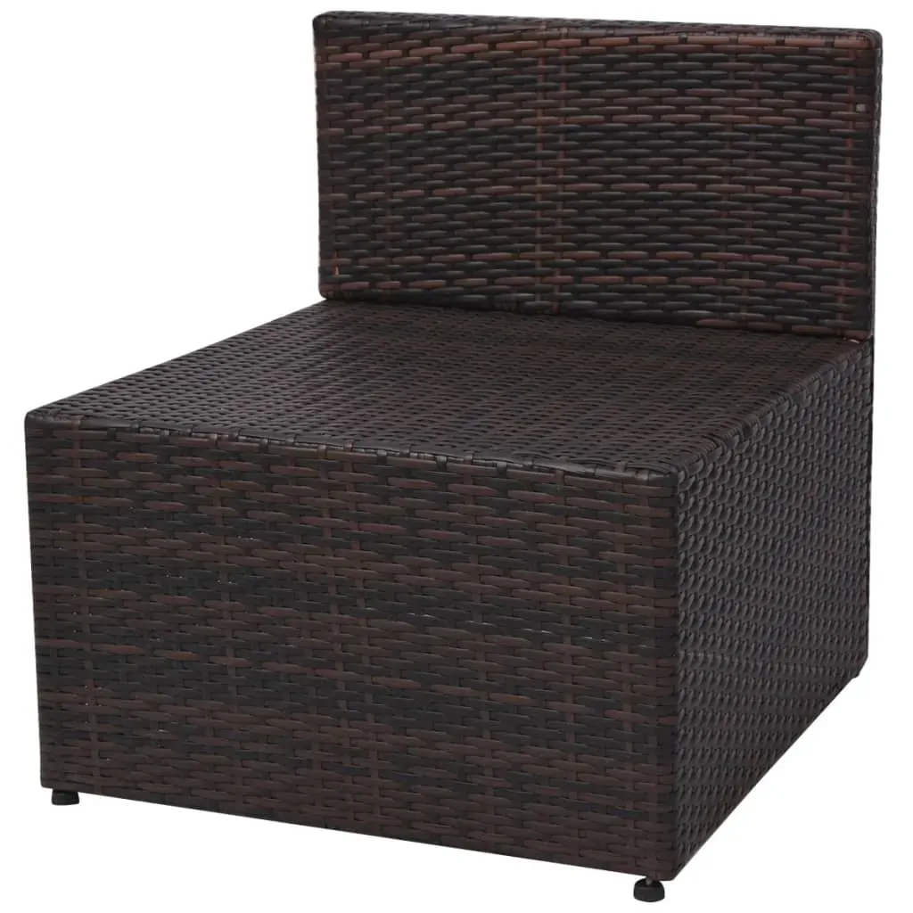 5 Piece Garden Lounge Set with Cushions Poly Rattan Price