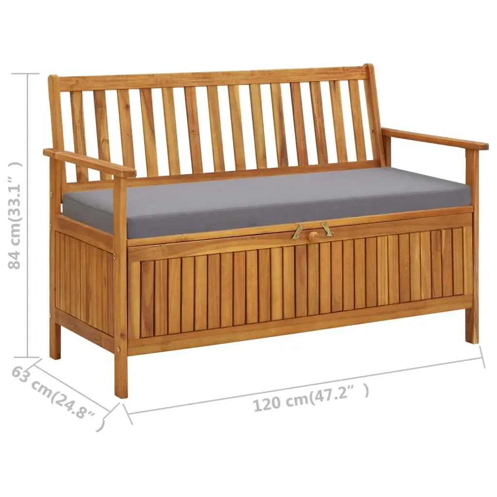 Garden Storage Bench Solid Acacia Wood Price
