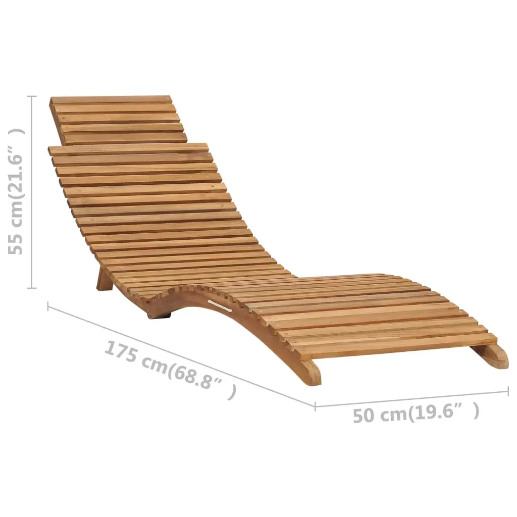 Folding Sun Lounger Solid Teak Wood Price
