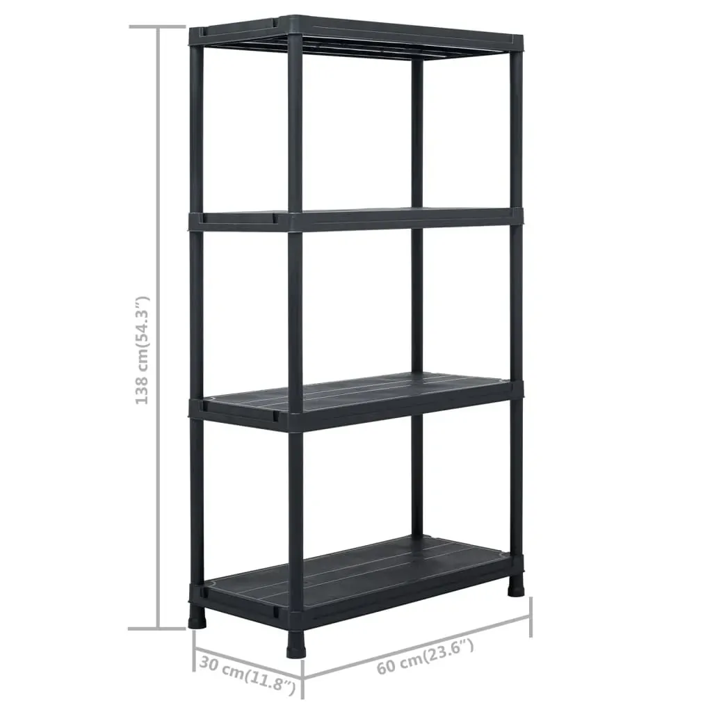 Storage Shelf Rack Black Plastic Price