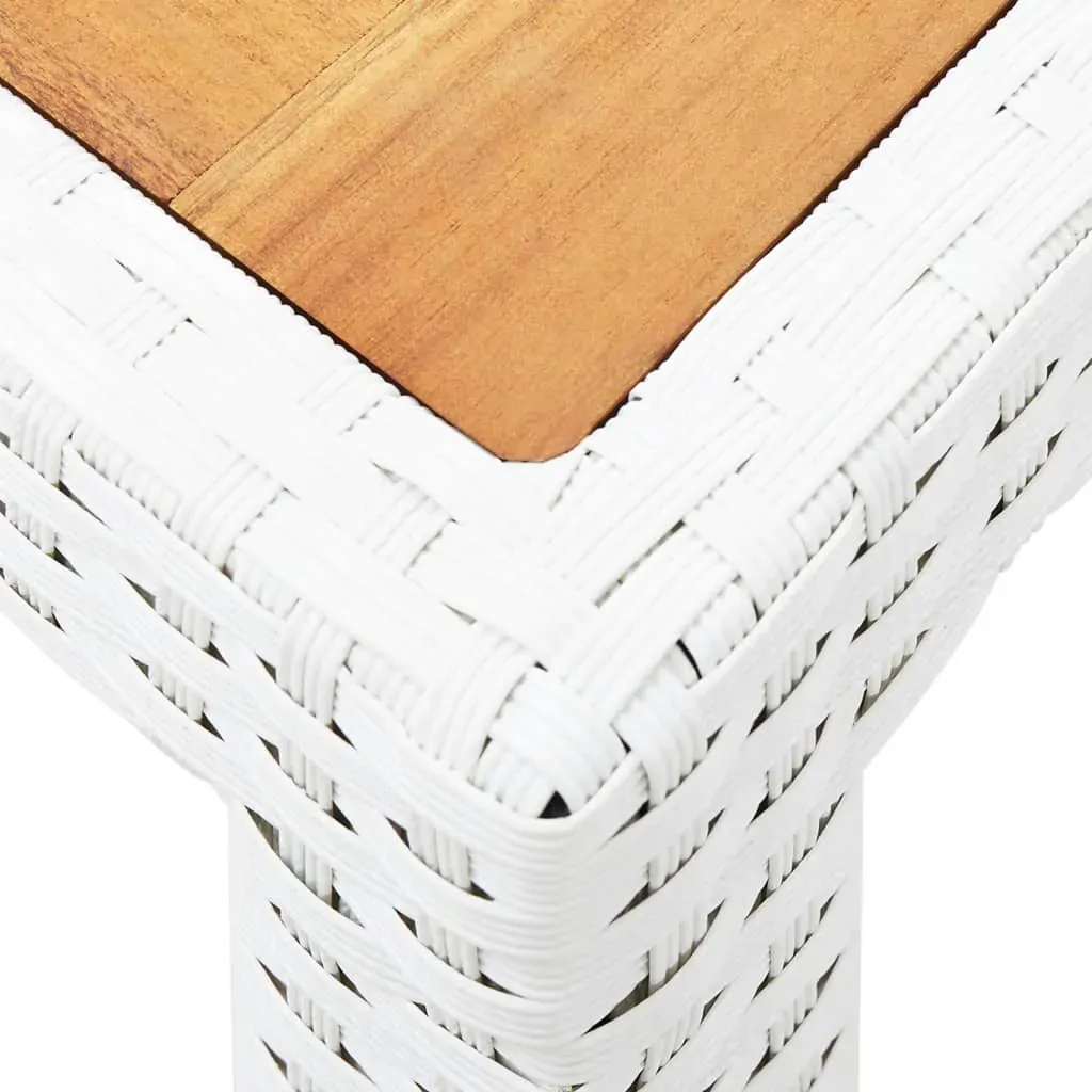 Outdoor Dining Set Poly Rattan White Price