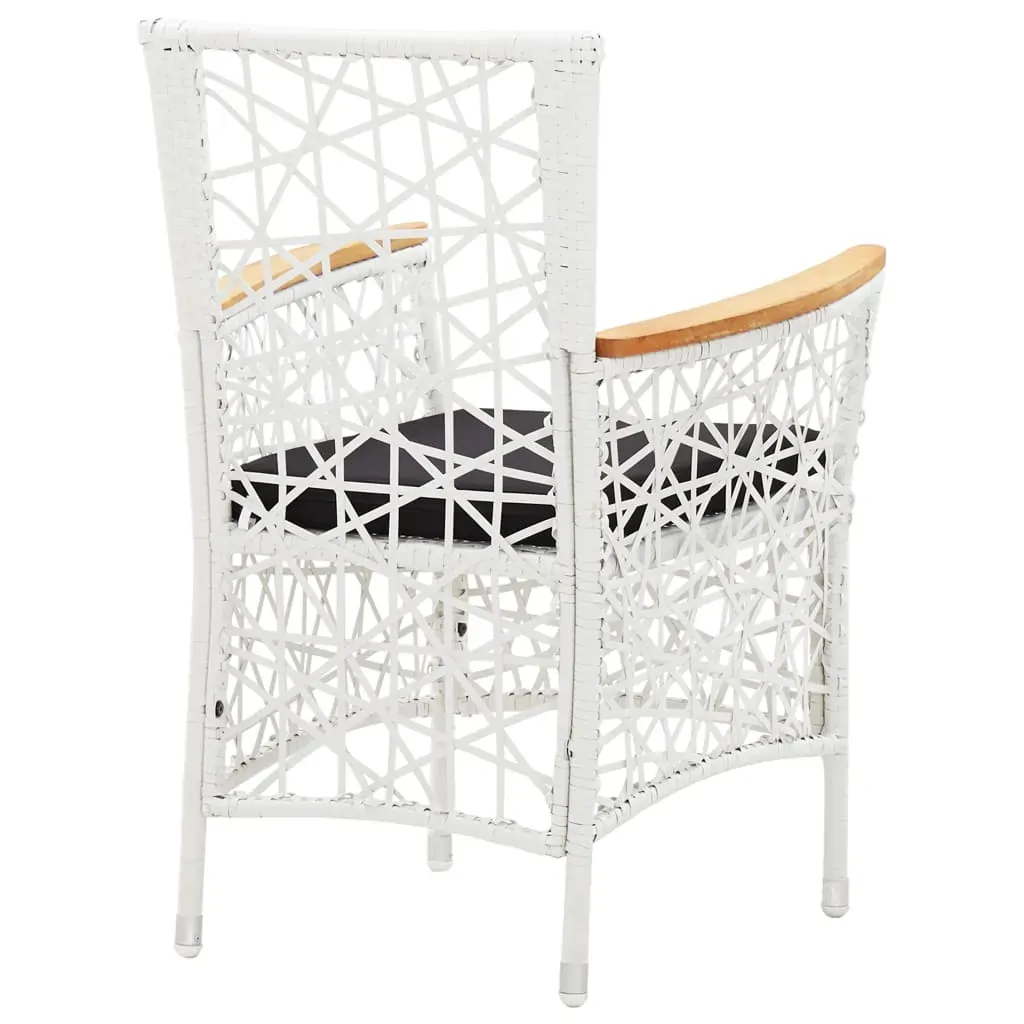 Outdoor Dining Set Poly Rattan White Price