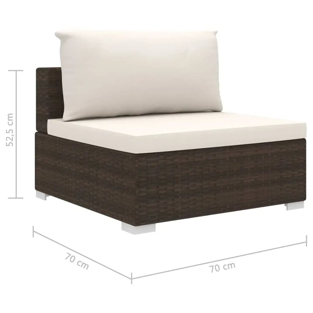 9 Piece Garden Lounge Set with Cushions Poly Rattan Price